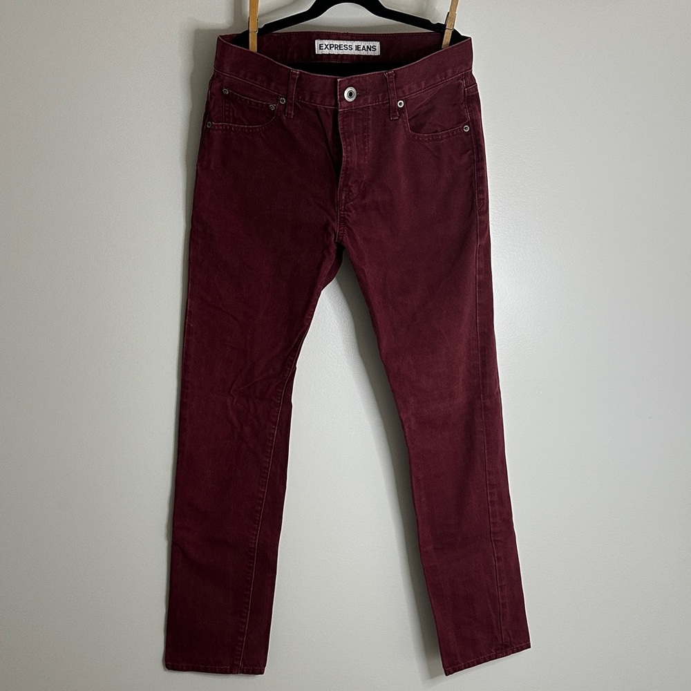Express Men's Deep Red Jean Pants (2/$20)